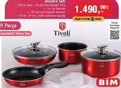 TİVOLİ TENCERE SETİ 9 PARÇA